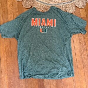 Miami Hurricanes Green Graphic Tee - Men's Umiami 2XL